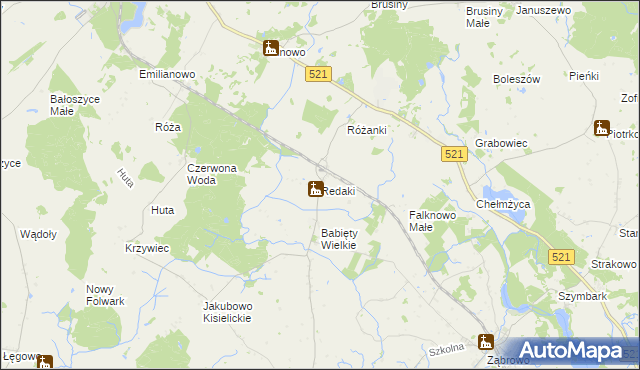 mapa Redaki, Redaki na mapie Targeo