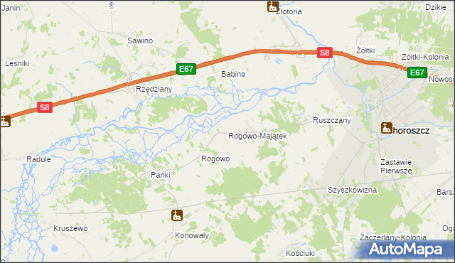 mapa Rogowo-Majątek, Rogowo-Majątek na mapie Targeo