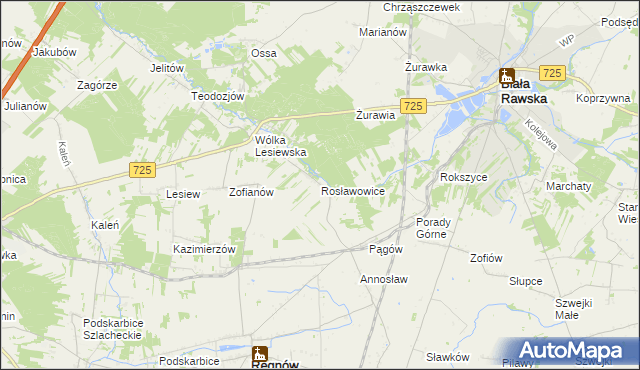 mapa Rosławowice, Rosławowice na mapie Targeo