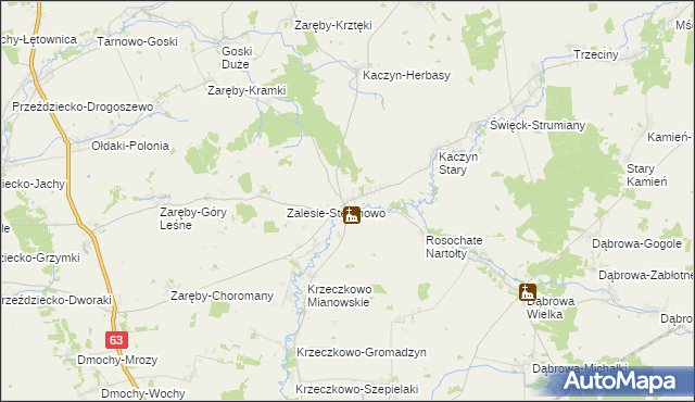 mapa Rosochate Kościelne, Rosochate Kościelne na mapie Targeo
