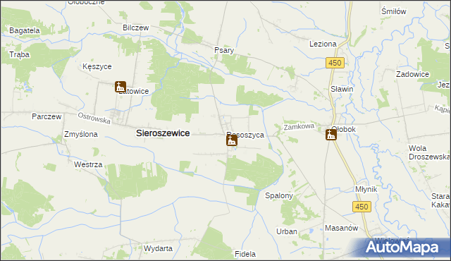 mapa Rososzyca, Rososzyca na mapie Targeo