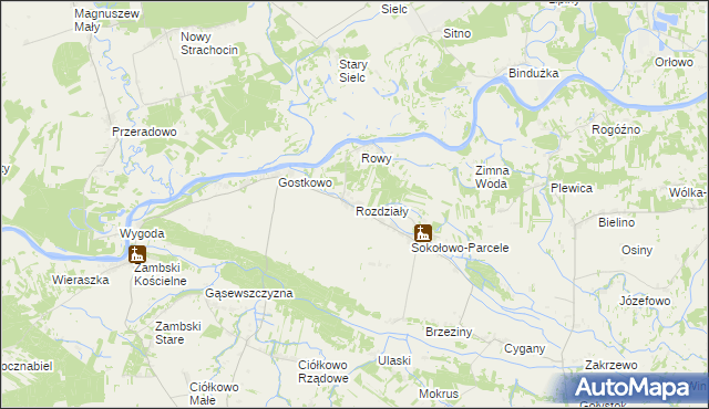 mapa Rozdziały, Rozdziały na mapie Targeo