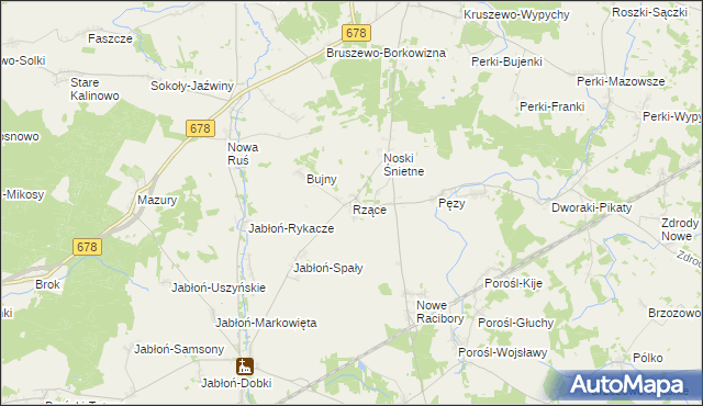 mapa Rzące, Rzące na mapie Targeo