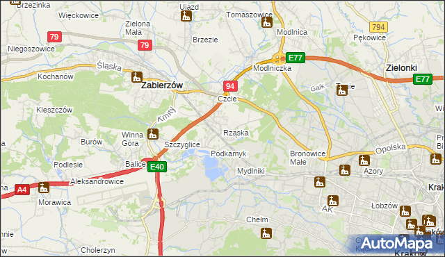 mapa Rząska, Rząska na mapie Targeo