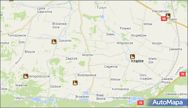 mapa Sadowie gmina Irządze, Sadowie gmina Irządze na mapie Targeo