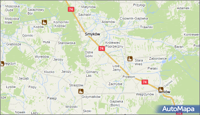 mapa Salata, Salata na mapie Targeo