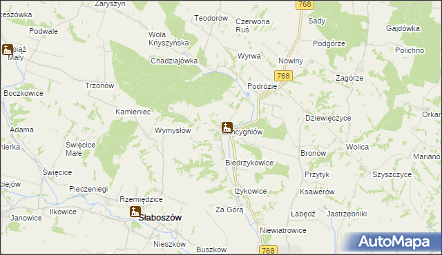 mapa Sancygniów, Sancygniów na mapie Targeo