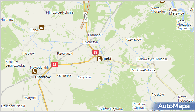 mapa Sarnaki, Sarnaki na mapie Targeo