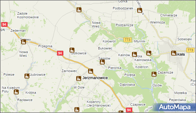 mapa Sąspów, Sąspów na mapie Targeo