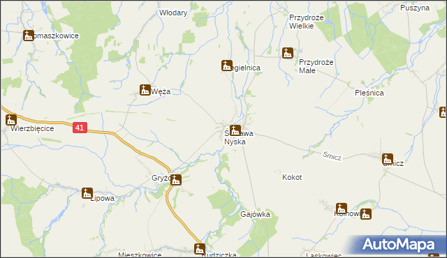 mapa Ścinawa Nyska, Ścinawa Nyska na mapie Targeo