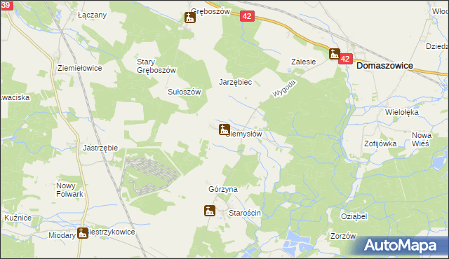 mapa Siemysłów, Siemysłów na mapie Targeo