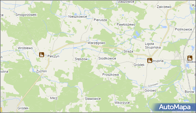 mapa Siodłkowice, Siodłkowice na mapie Targeo