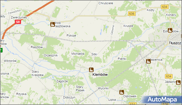 mapa Sitki, Sitki na mapie Targeo