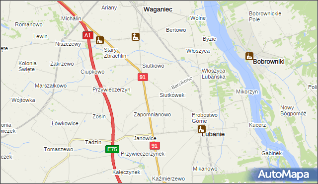 mapa Siutkówek, Siutkówek na mapie Targeo