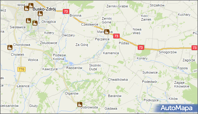 mapa Skotniki Małe, Skotniki Małe na mapie Targeo