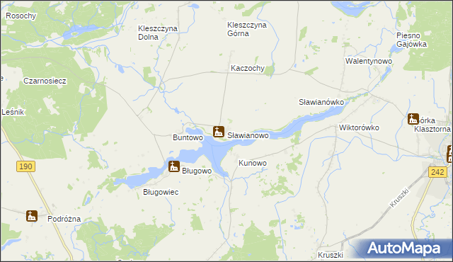 mapa Sławianowo, Sławianowo na mapie Targeo