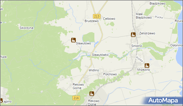 mapa Sławutówko, Sławutówko na mapie Targeo