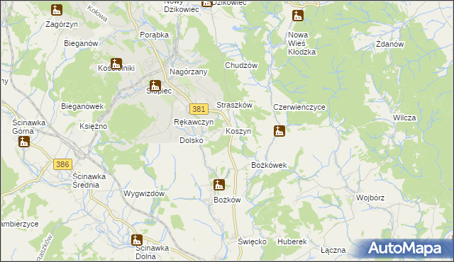 mapa Sobaniów, Sobaniów na mapie Targeo