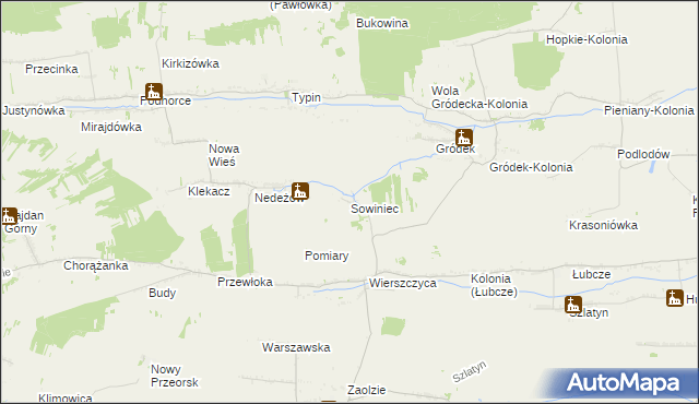mapa Sowiniec gmina Jarczów, Sowiniec gmina Jarczów na mapie Targeo
