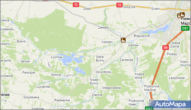 mapa Stare Byliny, Stare Byliny na mapie Targeo