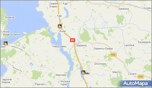 mapa Staświny, Staświny na mapie Targeo