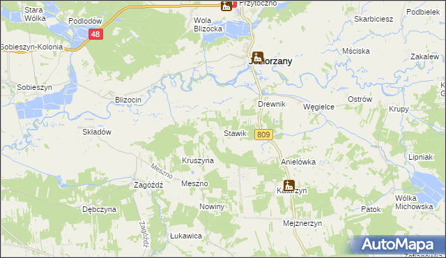 mapa Stawik, Stawik na mapie Targeo
