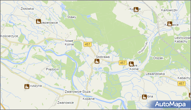 mapa Stobrawa, Stobrawa na mapie Targeo