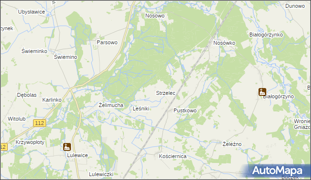 mapa Strzelec, Strzelec na mapie Targeo