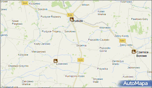 mapa Strzelnia, Strzelnia na mapie Targeo