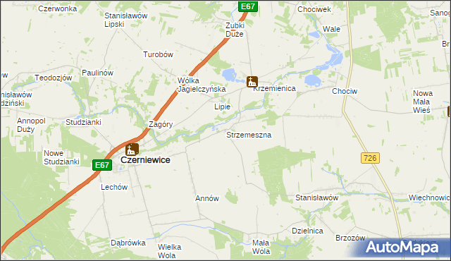 mapa Strzemeszna, Strzemeszna na mapie Targeo