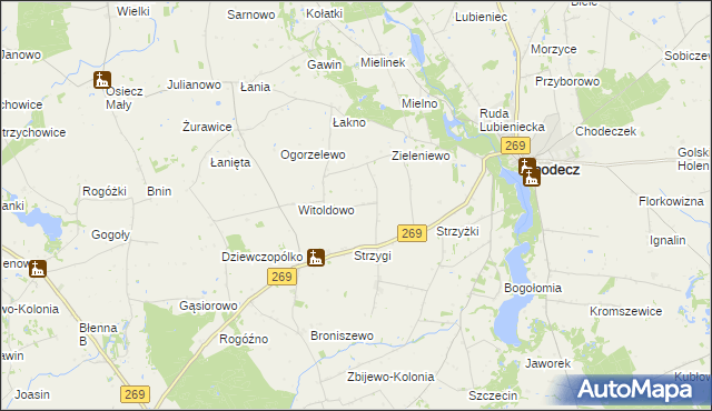 mapa Strzygowska Kolonia, Strzygowska Kolonia na mapie Targeo