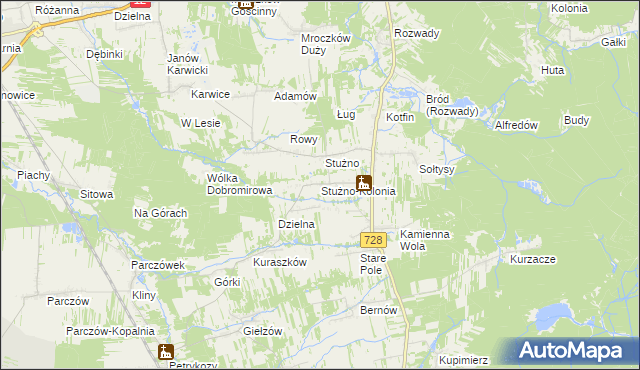 mapa Stużno-Kolonia, Stużno-Kolonia na mapie Targeo