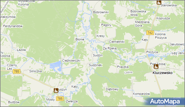 mapa Sudzin, Sudzin na mapie Targeo