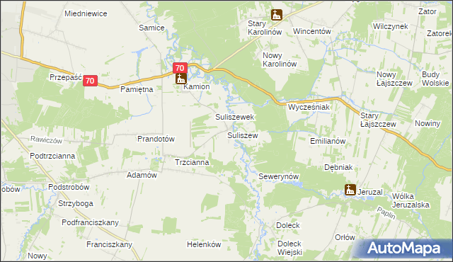mapa Suliszew, Suliszew na mapie Targeo