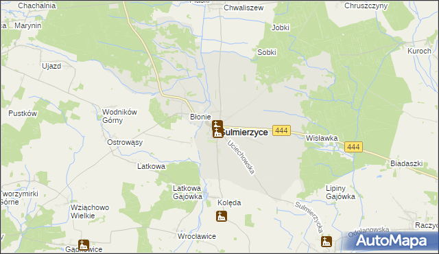 mapa Sulmierzyce powiat krotoszyński, Sulmierzyce powiat krotoszyński na mapie Targeo