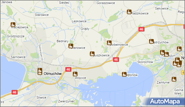 mapa Suszkowice, Suszkowice na mapie Targeo