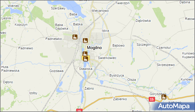 mapa Świerkówiec, Świerkówiec na mapie Targeo