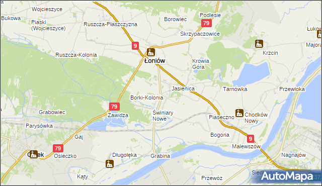 mapa Świniary Stare, Świniary Stare na mapie Targeo