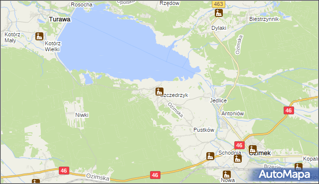 mapa Szczedrzyk, Szczedrzyk na mapie Targeo