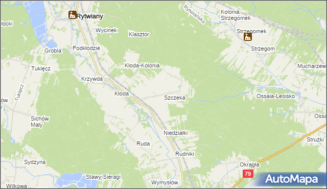 mapa Szczeka, Szczeka na mapie Targeo
