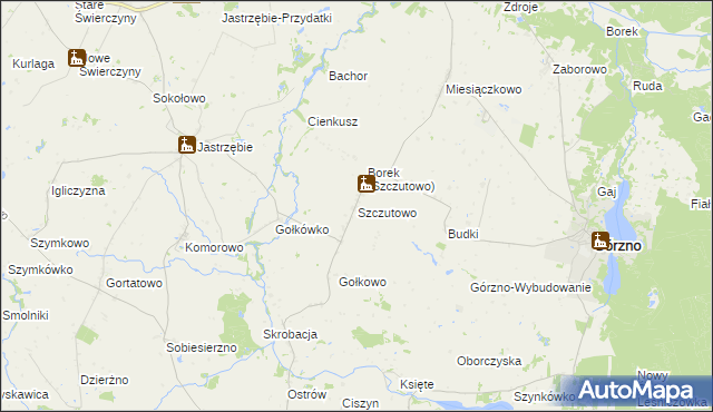 mapa Szczutowo gmina Górzno, Szczutowo gmina Górzno na mapie Targeo