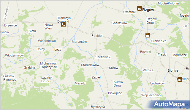 mapa Szetlewek, Szetlewek na mapie Targeo