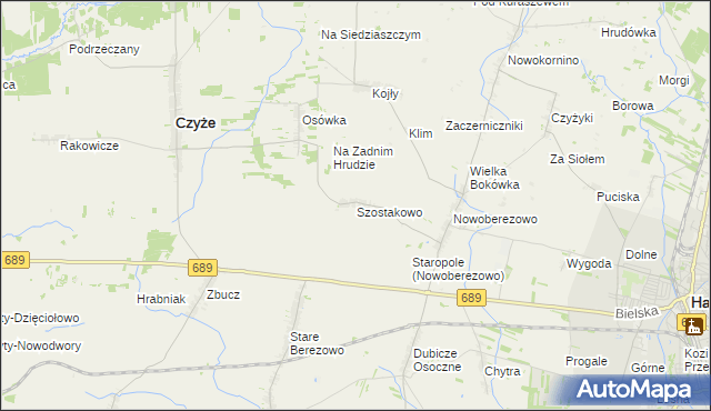 mapa Szostakowo, Szostakowo na mapie Targeo