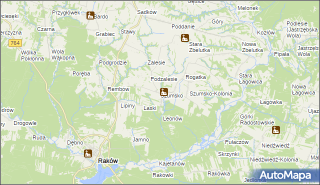 mapa Szumsko, Szumsko na mapie Targeo