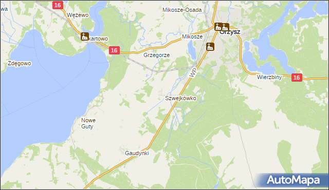 mapa Szwejkówko, Szwejkówko na mapie Targeo