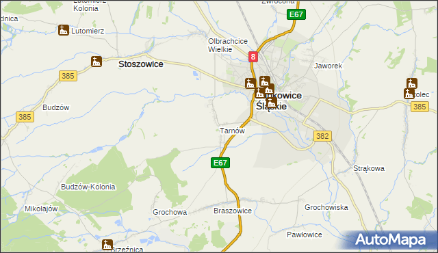 mapa Tarnów gmina Ząbkowice Śląskie, Tarnów gmina Ząbkowice Śląskie na mapie Targeo