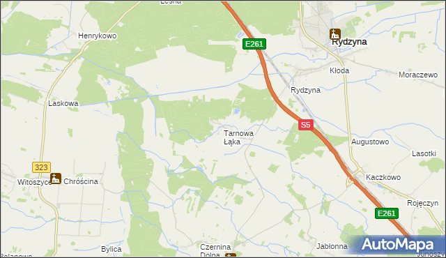 mapa Tarnowa Łąka, Tarnowa Łąka na mapie Targeo