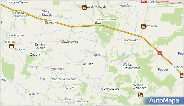 mapa Tęczki, Tęczki na mapie Targeo