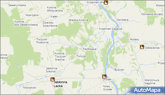 mapa Teofilówka, Teofilówka na mapie Targeo