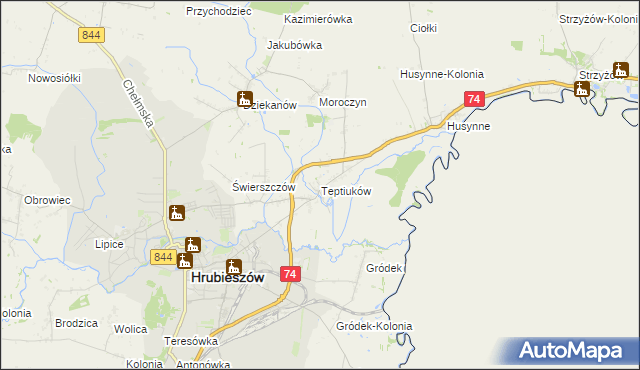 mapa Teptiuków, Teptiuków na mapie Targeo